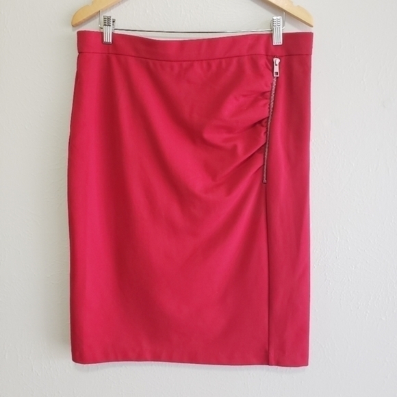 Linda Matthews Pencil Red Skirt - Picture 1 of 4
